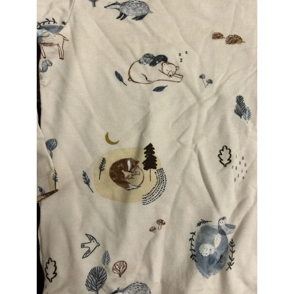 Loulou Lollipop Infant Bodysuit 12-18 Months Bears Fox Organic Cotton Baby